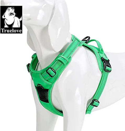 Miniatura 21 de TRUE LOVE - Arnés de perro ajustable, sin tirones, reflectante, para mascotas con control cómodo y colores brillantes TLH5651 (púrpura, XL)