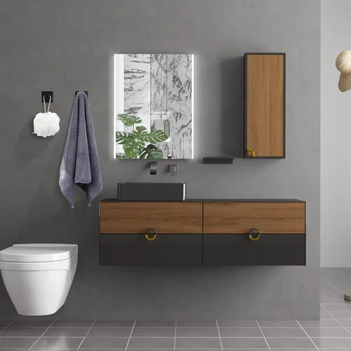Miniatura 7 de Nolimas Gancho para toallas de baño de acero inoxidable a prueba de óxido, gancho para toallas para colgar en la pared, cuadrado para inodoro, Negro