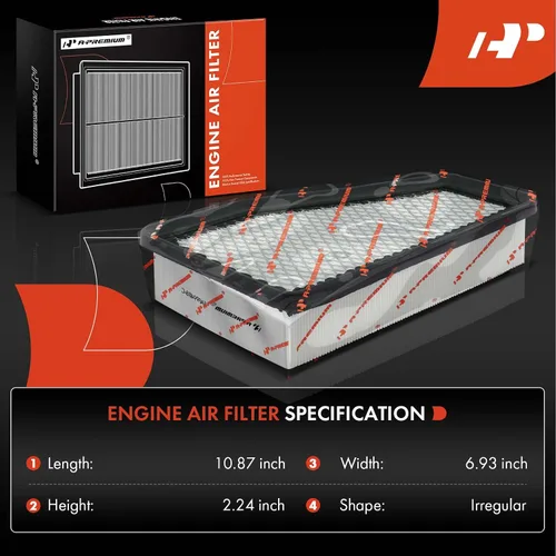 Miniatura 2 de A-Premium Filtro de aire de motor compatible con Jeep Cherokee 2019 2020 2.4L 3.2L