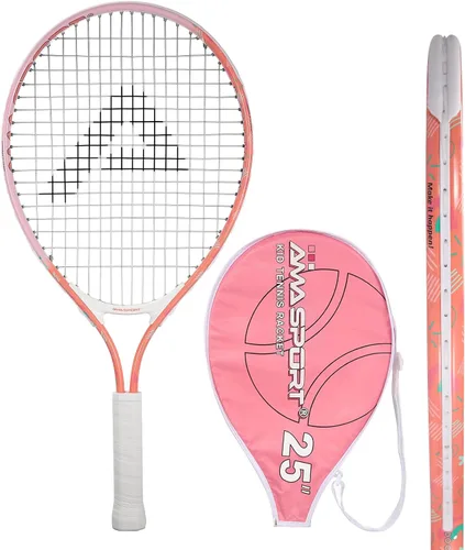 AMA SPORT Raqueta de tenis para niños pequeños, kit de iniciación de raqueta de tenis de 17 a 25 pulgadas para niñas y niños con bolsa de nailon