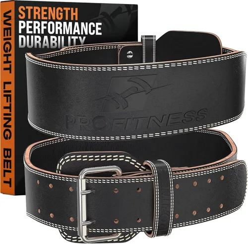 ProFitness Cinturón de levantamiento de pesas - Cinturón funcional de fitness de 4 pulgadas de ancho para hombres y mujeres - Soporte para