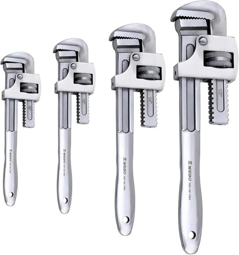 Miniatura 12 de WEDO Llave de tubo de acero inoxidable, llave de tubo recta, llave de fontanería ajustable, anticorrosión, superficie pulida, a prueba de óxido