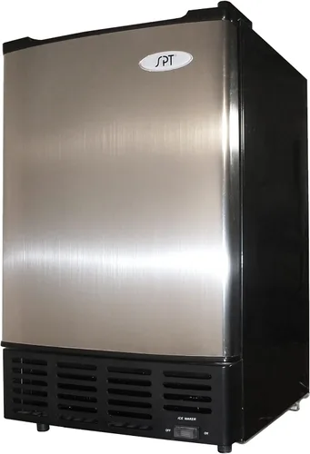 Sunpentown, IM-150US. Productor de hielo bajo encimera de acero inoxidable con congelador.