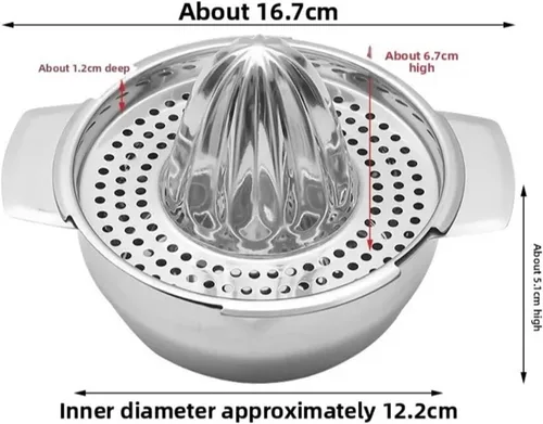 Miniatura 6 de Exprimidor manual de limón y naranja de acero inoxidable - Mini herramienta de cocina portátil para uso doméstico