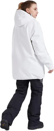 Miniatura 3 de Chaqueta anorak de esquí para mujer, impermeable, resistente al viento, cálido, para snowboard, abrigo de invierno con capucha