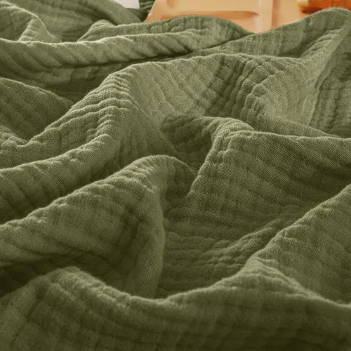 Miniatura 13 de PHF Manta de Muselina de Algodón 100%, Tamaño Queen 90"x90", Manta de Gasa Ligera de 4 Capas, Manta Minimalista Transpirable Suave como Nube para 02