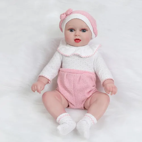Muñecas realistas de bebé Reborn – Cuerpo suave de vinilo de 17 pulgadas, muñecas realistas recién nacidas, regalo para niños a partir de 3 años