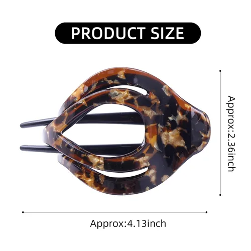 Miniatura 3 de Mistofu 3 pinzas planas de garra – Pinzas curvadas francesas Concord – Fuerte agarre antideslizante garra para mujeres – Pinza grande para cabello