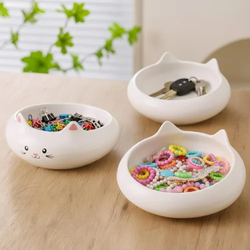 Miniatura 5 de Cuenco de comida para gatos, cuencos de cerámica para gatos, lindo cuenco de agua para gatitos con capacidad de 7.1 onzas, plato de alimentación