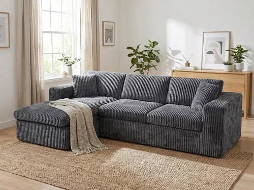 Miniatura 11 de Vongrasig Sofá modular sin hueso de 105 pulgadas para sala de estar, sofás modulares con diván en forma de L, cómodo sofá nube de espuma