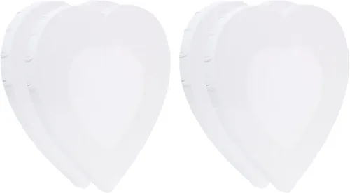 PATIKIL Paquete de 4 paneles de madera con forma de corazón de 8 x 8 pulgadas, paneles de arte en blanco estirados para pintura acrílica, óleo,