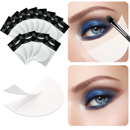 TailaiMei 120 protectores de sombra de ojos, plantilla de sombra de ojos para evitar residuos de maquillaje, almohadilla de gel sin pelusa para