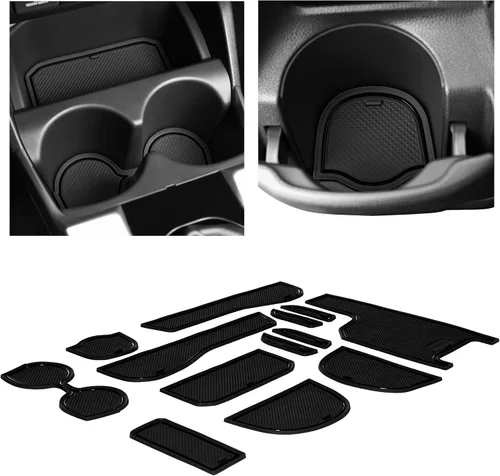Miniatura 36 de CupHolderHero Compatible con accesorios Honda CR-V 2017-2022 – Insertos de portavasos antipolvo antideslizantes personalizados de alta calidad, Rojo
