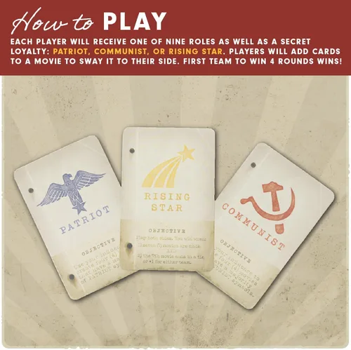 Miniatura 4 de Facade Games Hollywood 1947 Juego de Mesa - Un Juego de Hacer Películas para Amigos y Familia - Un Juego de Mesa de Cartas, Estrategia y Engaño
