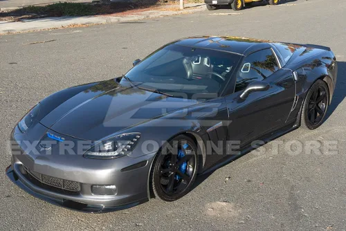 Miniatura 2 de Para Chevrolet Corvette C6 Grand Sport y Z06 2005-2013 EOS ZR1 estilo faldones laterales paneles de umbral con guardabarros par
