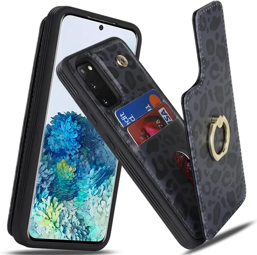 Miniatura 18 de Lipvina Funda para Samsung Galaxy A03s con tarjetero, Galaxy A03s Funda tipo cartera para mujer, tarjetero de crédito, soporte de anillo, fundas