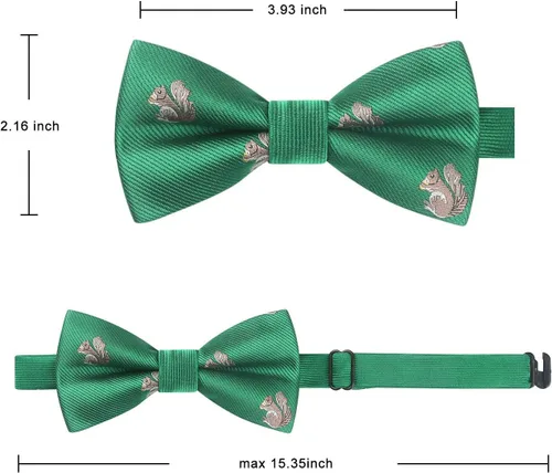Miniatura 5 de HISDERN Corbatas de lazo para niños preatadas, pajaritas ajustables para niños, con clip, divertidos corbatines estampados para bodas y fiestas