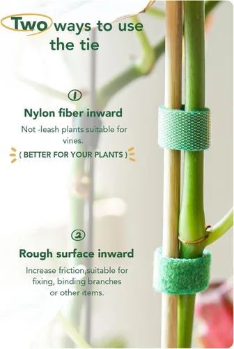Miniatura 7 de LE TAUCI Lazos para plantas, cinta de jardín para plantas, soporte reutilizable ajustable más grueso para el crecimiento, agarre fuerte, enredaderas