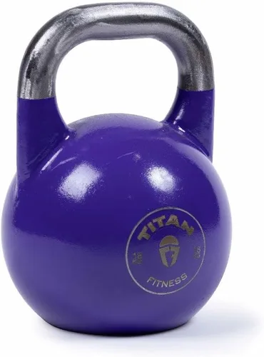 Miniatura 11 de Titan Fitness Pesa rusa de competencia, fundición de una sola pieza, marcas KG, entrenamiento de cuerpo completo