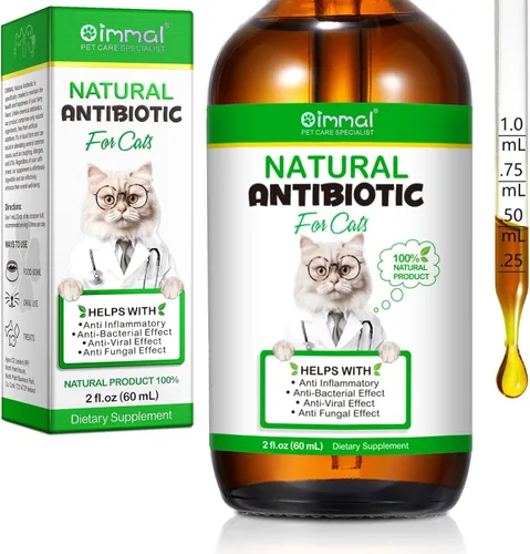 Antibióticos para gatos, antibióticos para inyecciones para gatos, antibiótico natural para gatos para alivio inmune y de alergias, alivio de la