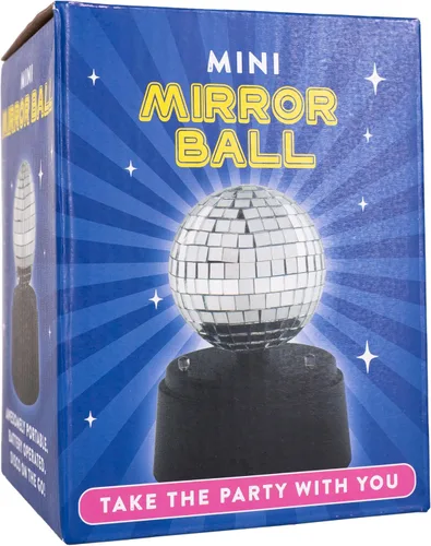 Miniatura 6 de Fizz Creations Mini Bola de Espejo de Disco LED – Luz de 5 Pulgadas Operada con Batería, Decoración de Fiesta Portátil, Lámpara de Ambiente