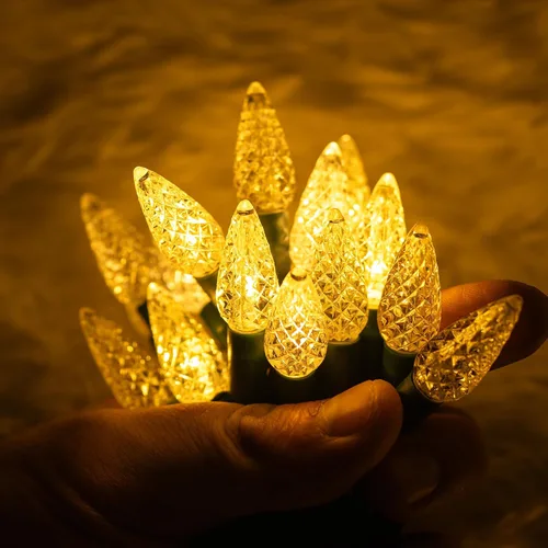 Miniatura 7 de Dazzle Bright C6 - Tira de luces de Navidad, 200 luces LED de 66 pies, impermeables, conectables con temporizador, 8 modos de luces de Navidad