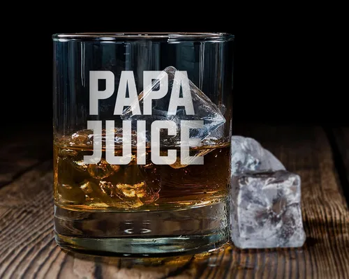 Miniatura 3 de PAPA JUICE - Vaso de whisky – Regalo divertido para papá, tío abuelo de hija, hijo, esposa, día del padre (personalizado)