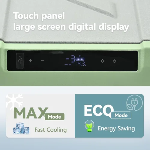 Miniatura 4 de EUHOMY - Refrigerador de 12 voltios, enfriador eléctrico de 45L (48 qt) con batería utilizable, refrigerador para automóvil de 0℉~68℉, refrigerador