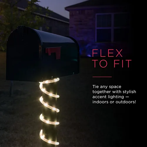 Miniatura 3 de Luces de cuerda LED UltraPro, cuerda clara clásica de 50 pies, luz blanca cálida 3000K, para interior/exterior, flexible, enlazable, duradera, luces