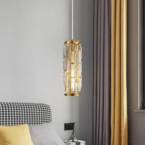 Miniatura 2 de Luces colgantes modernas, lámparas colgantes de isla de cocina, lámpara colgante dorada, mini lámpara de araña de cristal para cocina, isla