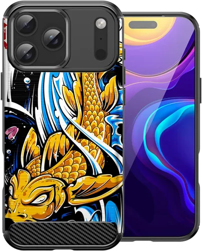 Miniatura 19 de CasesOnDeck - Funda compatible con Apple iPhone 17 Pro Max, diseño de TPU con patrón pictórico, flexible, delgada y elegante (casete retro)