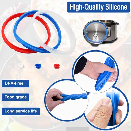 Miniatura 8 de Paquete de 3 anillos de sellado de 6 cuartos para anillos de sellado instantáneo de ollas de repuesto para sello instantáneo de olla de 5/6 cuartos