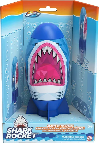 Miniatura 7 de SwimWays Shark Rocket, Accesorios de Piscina para Niños y Juguetes de Piscina Torpedo, Juegos de Cohete de Agua al Aire Libre para la Piscina, Lago