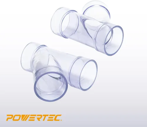 Miniatura 2 de POWERTEC Accesorio Y de 2-1/2 pulgadas ID para tubos de recolección de polvo de 2 1/2 pulgadas OD, adaptadores y accesorios, accesorios