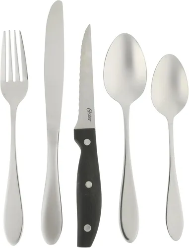 Miniatura 9 de Oster Baldwyn - Cuchillo de cuchillo de cocina de 6 pulgadas, cubiertos de cocina resistentes con mango de acero inoxidable, cuchillo de chef