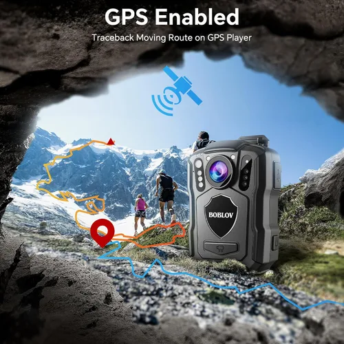 Miniatura 6 de BOBLOV M5 2K 256G Cámara Corporal de la Policía, GPS Habilitado & Cámara Montada en el Cuerpo de 1440P, Cámara Corporal con Batería Integrada