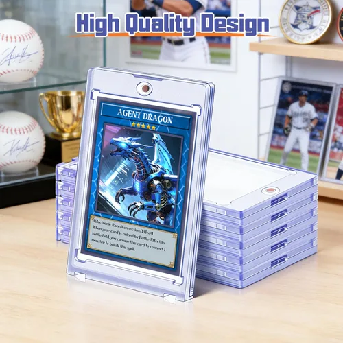 Miniatura 6 de Kitoyz Portatarjetas magnético de 24 quilates para tarjetas intercambiables, funda de tarjetas de béisbol 35PT, protectores de tarjetas deportivas