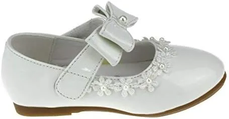 Miniatura 5 de Maxu Kid Girl PU vestido zapato gancho y lazo plano
