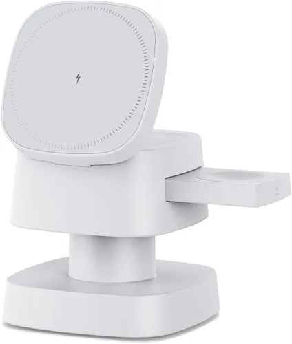 Miniatura 3 de Estación de carga inalámbrica magnética 4 en 1, carga rápida de 15 W con luz nocturna ajustable, estación de carga inalámbrica 3 en 1 para iPhone