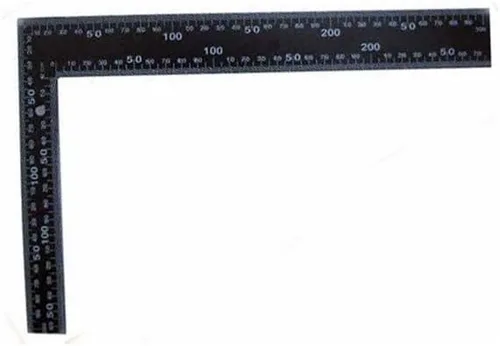 QUIX - Cuadrado de carpintero de 8 x 12 pulgadas, acero inoxidable negro robusto, impresión blanca grande, medidas precisas de SAE, ideal para