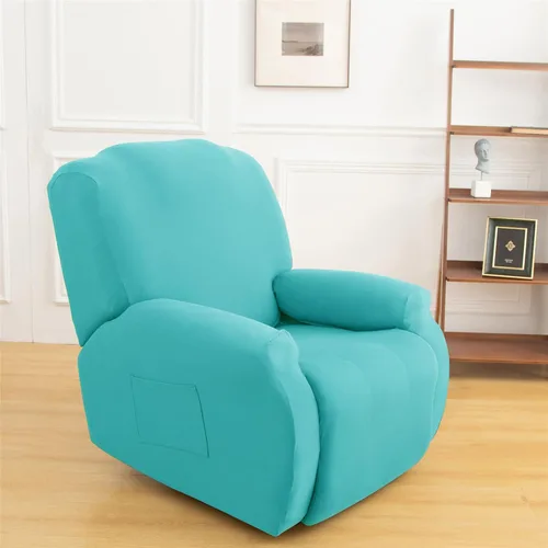 Miniatura 24 de LazyBoy - Funda para sillón reclinable, color liso, 4 piezas, fundas protectoras de muebles para sillón reclinable con bolsillo, funda para sofá