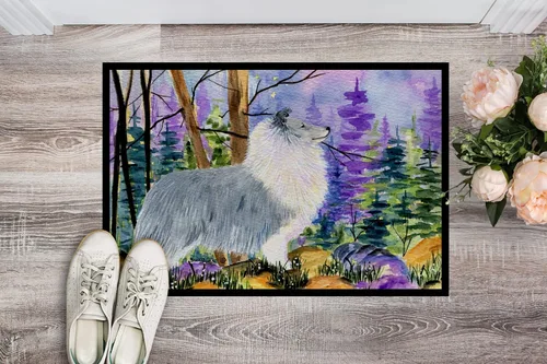 Miniatura 2 de Caroline's Treasures SS8636MAT Sheltie - Tapete para puerta delantera, 18 x 27 pulgadas, para interiores y exteriores, para entrada, antideslizante