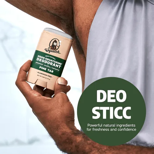 Miniatura 6 de Dr. Squatch Desodorante natural para hombres, sin olor, sin aluminio, alquitrán de pino (2.65 onzas, paquete de 3)