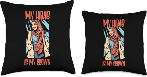 Miniatura 3 de My Hijab Is My Crown Islamic Muslim Women Gift My Hijab is My Crown Religión Islámica Almohada de mujer musulmana, 18 x 18 pulgadas, multicolor