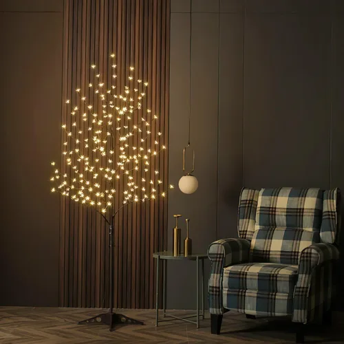 Miniatura 3 de LIGHTSHARE Árbol de Flor de Cerezo Iluminado con LED de 6.5 pies, 208L, blanco cálido, para decorar el jardín del hogar, primavera, verano, boda