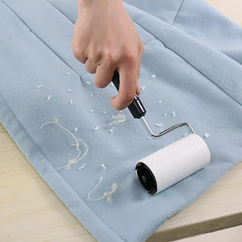 Miniatura 6 de 60 hojas de rodillo adhesivo para pelusas para el cabello, rodillo de eliminación de pelos de mascotas, muebles de gato, perro, sofá, alfombra