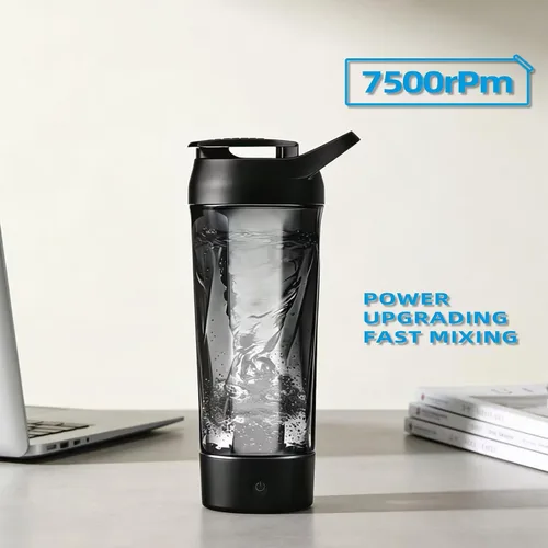 Miniatura 3 de Whirlpower - Botella agitadora eléctrica, botellas mezcladoras de 34 onzas para mezclas de proteínas, sin BPA, vaso mezclador portátil, vasos