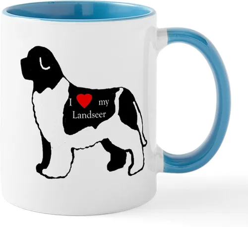 Miniatura 27 de CafePress Newfoundland Dog Drool Zone Taza de café de cerámica de 11 oz (11.0 fl oz)