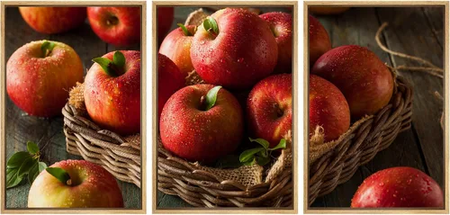 Miniatura 161 de wall26 Lienzo enmarcado para pared, juego de arte de hierbas, verduras y condimentos en madera, alimentos, fotografía cultural, realismo, paisaje