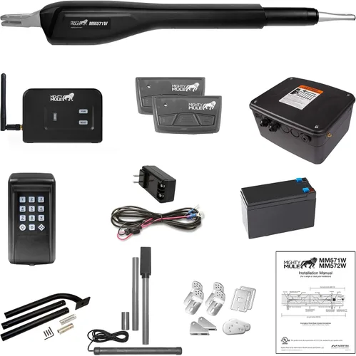 Miniatura 11 de Mighty Mule MM571W - Abridor de puerta automático de alta resistencia, listo para energía solar e inteligente, puertas de hasta 5.49 m o 385.55 kg